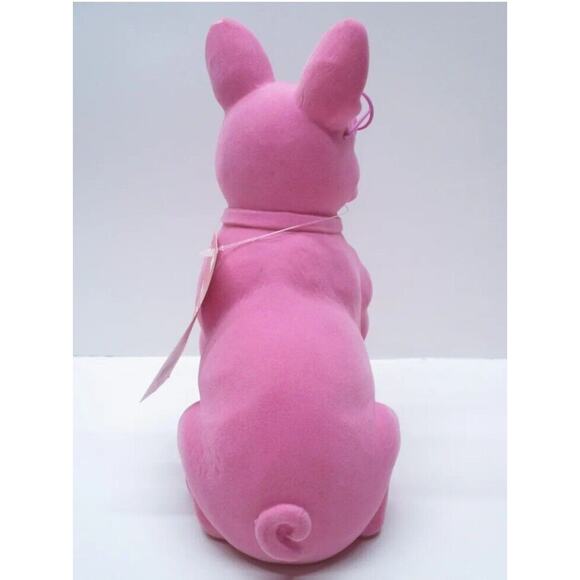 NEW 2024 Spritz Valentine Pink French Bulldog Flocked Figurine Target Dog Decor - Picture 7 of 8